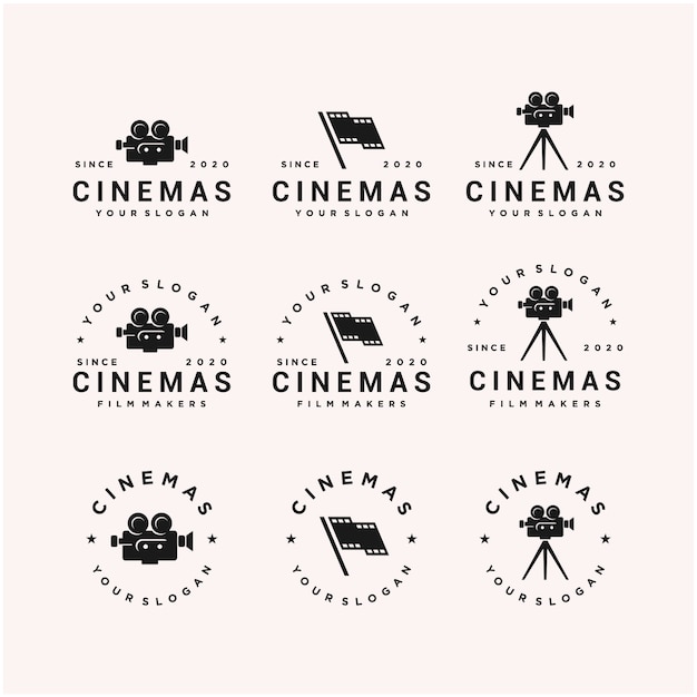 Vecteur modèle de conception de logo de film cinéma symbole