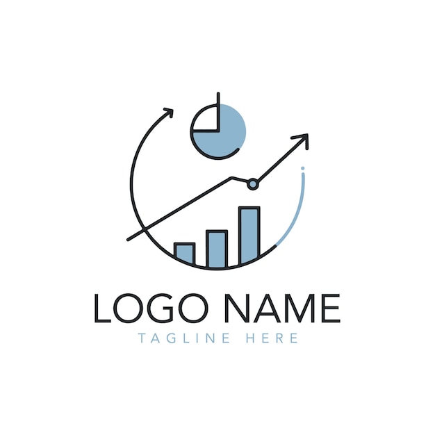 Modèle de conception de logo financier et graphique minimal pour les diplômés
