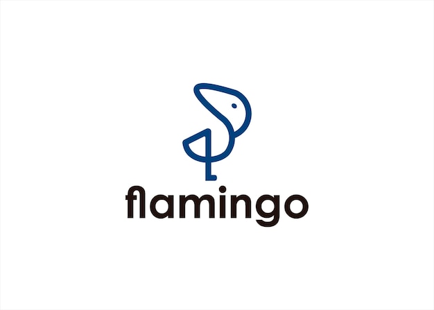 Modèle De Conception De Logo Flamingo