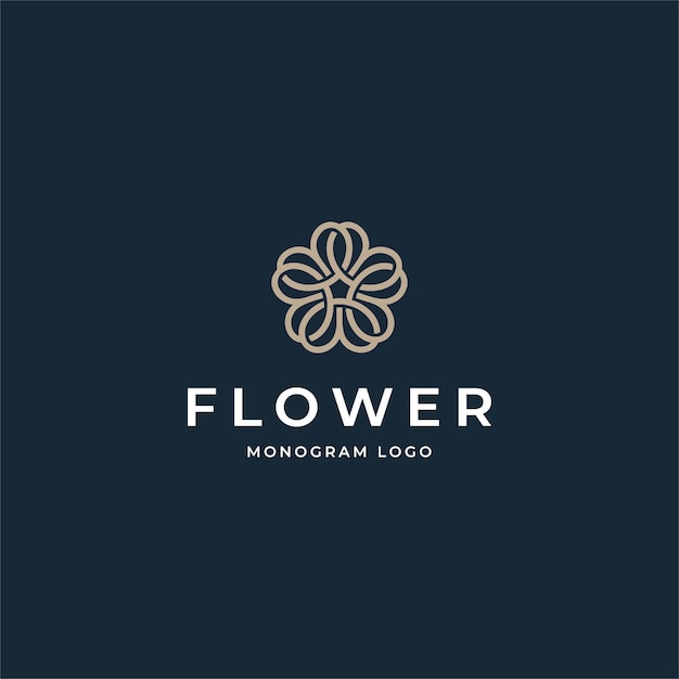 Modèle De Conception De Logo De Fleur Créative