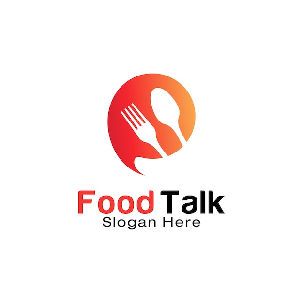 Modèle de conception de logo Food Talk