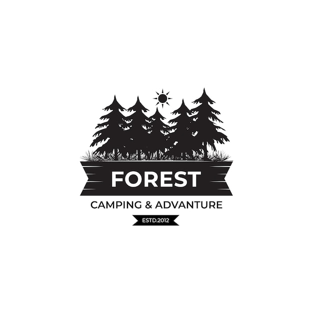 Modèle De Conception De Logo Forest Adventure