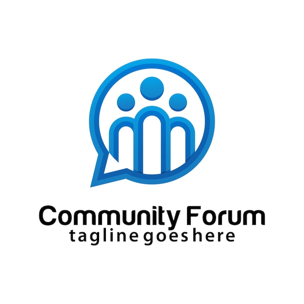 Modèle De Conception De Logo De Forum Communautaire