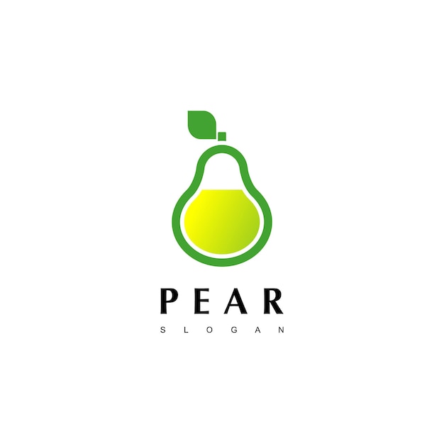 Modèle De Conception De Logo De Fruit Poire