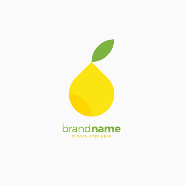 Modèle de conception de logo de fruits frais