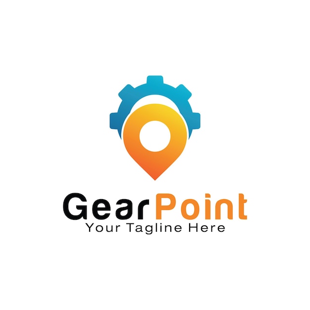 Modèle De Conception De Logo Gear Point