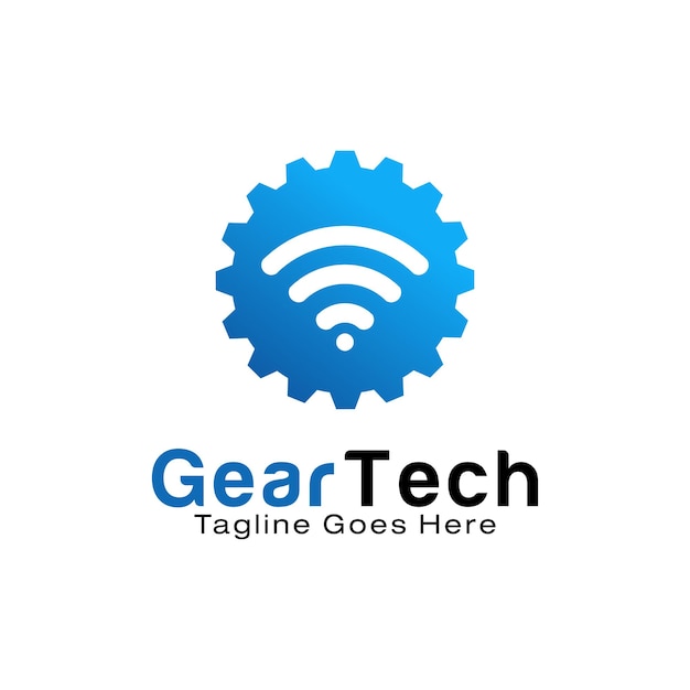 Modèle De Conception De Logo Gear Technology