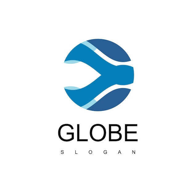 Vecteur modèle de conception de logo de globe