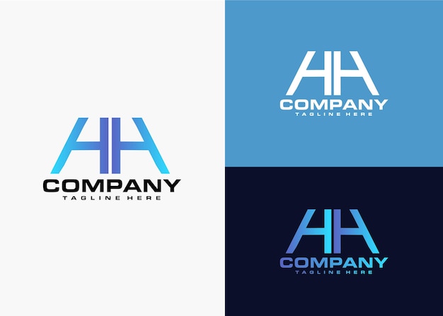 Vecteur modèle de conception de logo hh lettre initiale monogramme moderne