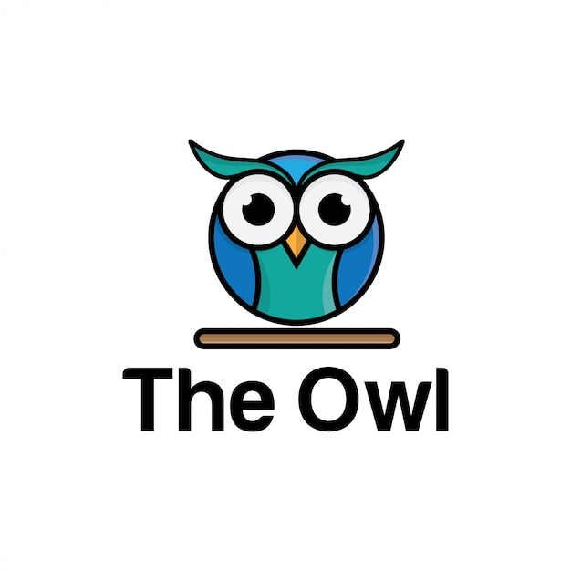 Le Modèle De Conception De Logo De Hibou.