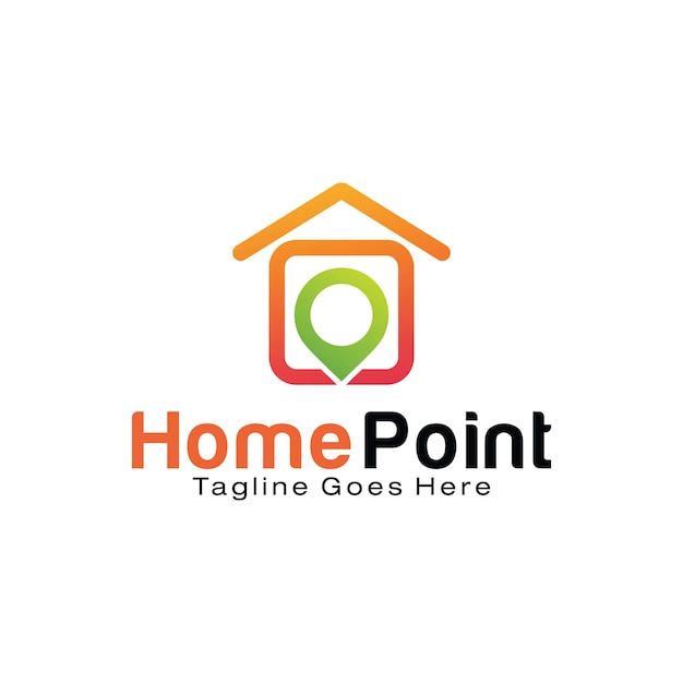 Modèle De Conception De Logo Home Point