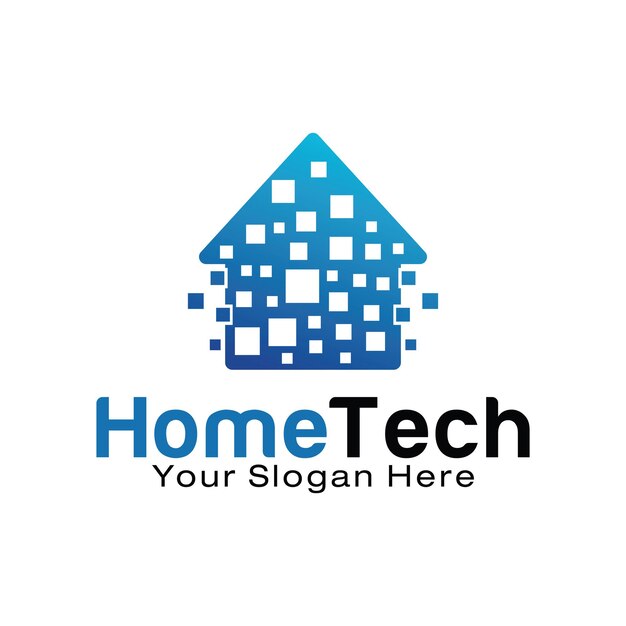 Modèle De Conception De Logo Home Tech