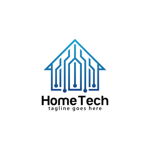 Modèle De Conception De Logo Home Tech