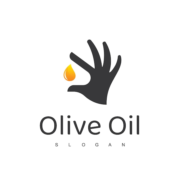 Modèle De Conception De Logo D'huile D'olive