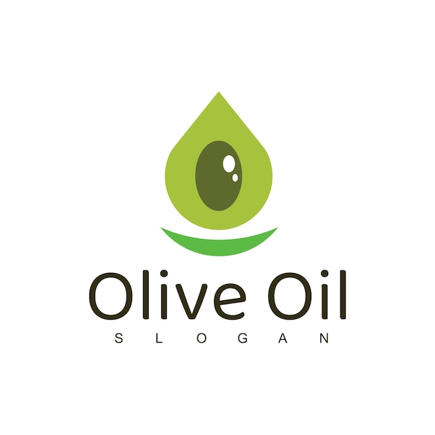 Modèle De Conception De Logo D'huile D'olive