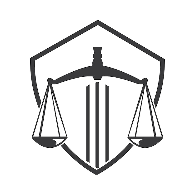 Modèle de conception de logo et d'icône de cabinet d'avocats