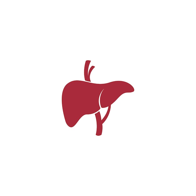 Vecteur modèle de conception de logo d'icône de foie humain