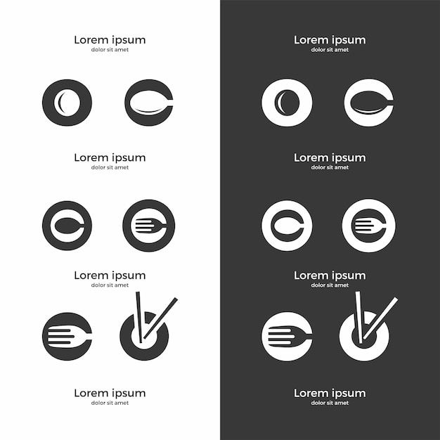 Vecteur modèle de conception logo icône silhouette