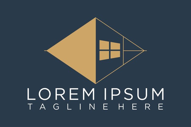 Modèle de conception de logo immobilier simple et élégant pour votre entreprise
