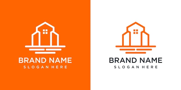 Modèle de conception de logo immobilier