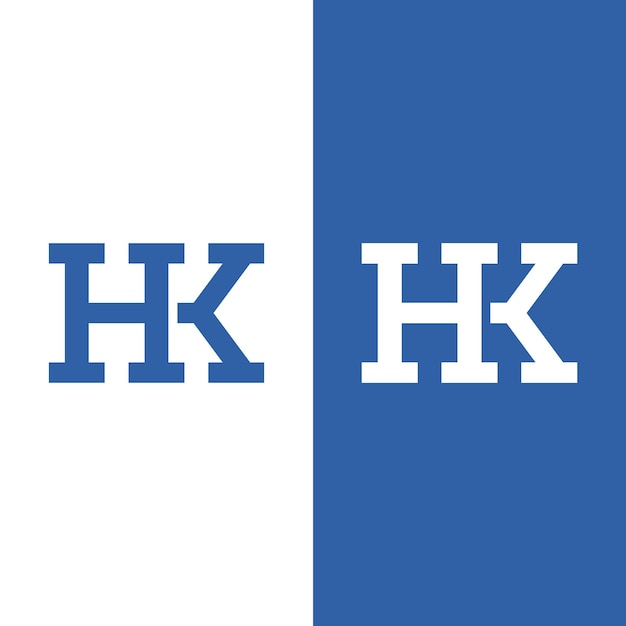 Modèle De Conception De Logo Initial De Monogramme De Lettre De Hk Hk Kh
