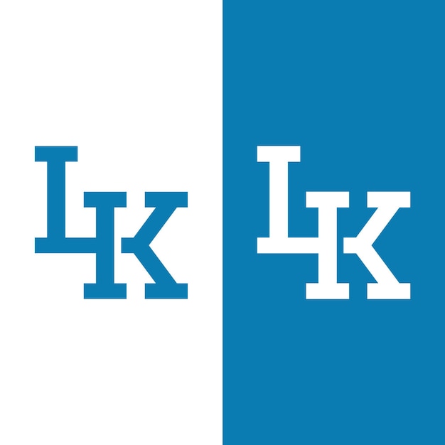 Modèle de conception de logo initial de monogramme de lettre de LK LK KL