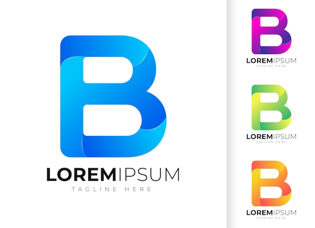 Modèle de conception de logo lettre b moderne