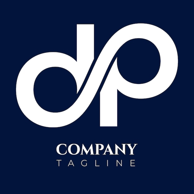 Modèle de conception de logo de lettre DP créatif