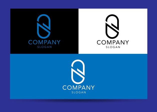 modèle de conception de logo de lettre oj d'entreprise unique et moderne