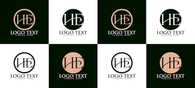 Modèle De Conception De Logo De Luxe Lettre H Monogramme Serif