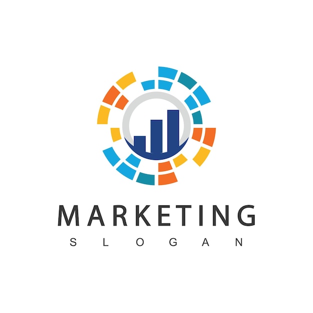 Vecteur modèle de conception de logo de marketing numérique