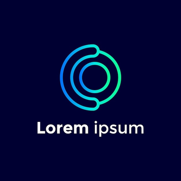 Modèle de conception de logo minimal de lettre O Illustration vectorielle