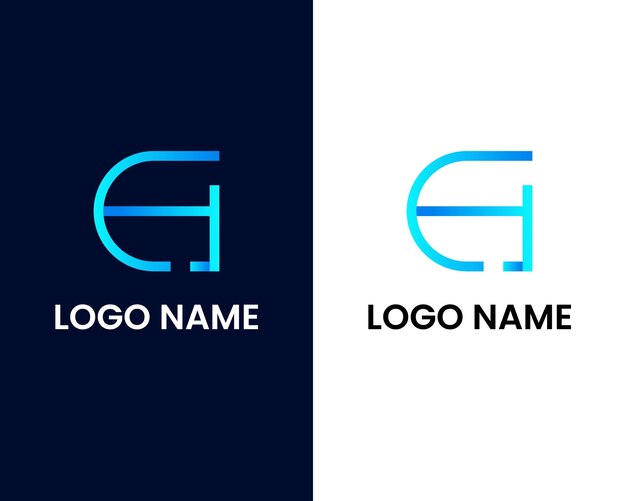 modèle de conception de logo moderne lettre g et t