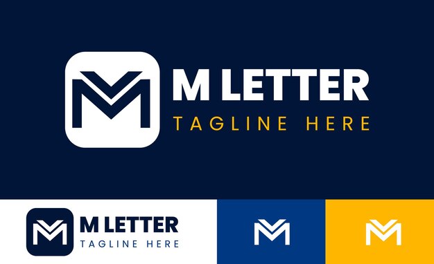 Modèle De Conception De Logo Moderne Lettre M