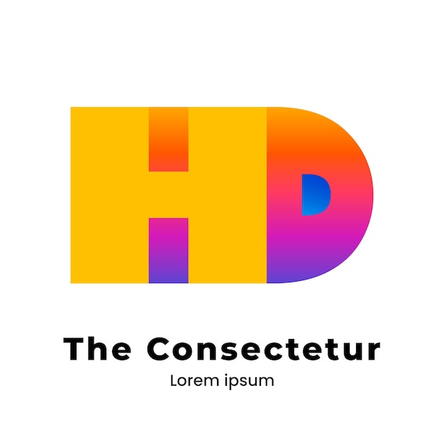 Vecteur modèle de conception de logo monogramme hd