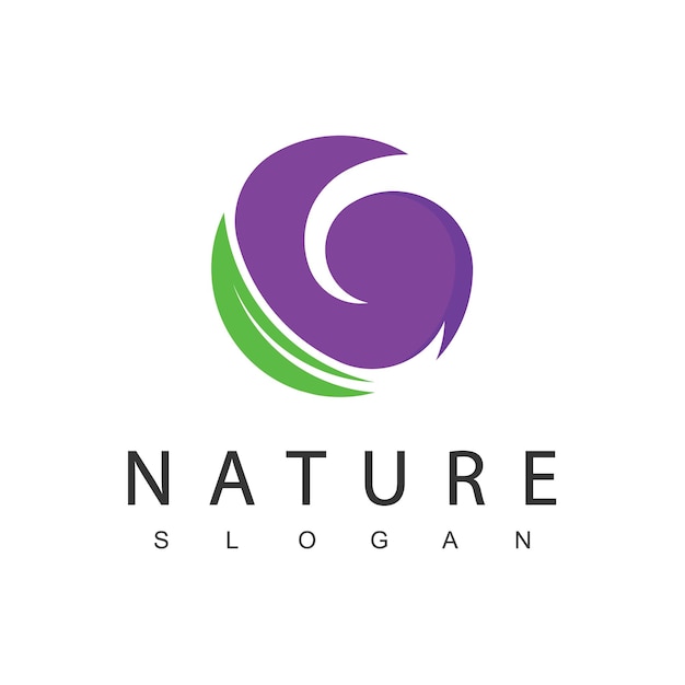 Modèle de conception de logo nature Concept de beauté à l'aide de l'icône de feuille pour les soins de la peau et les cosmétiques Spa