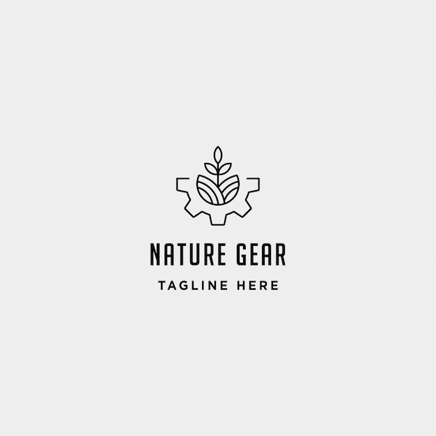 Modèle De Conception De Logo Nature Gear