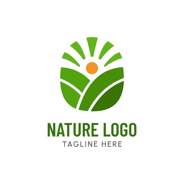 Modèle de conception de logo nature verte. Bon pour le logo de la société nature