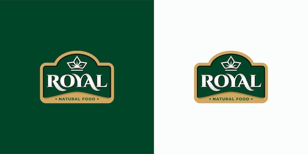 Modèle De Conception De Logo De Nourriture Naturelle Royale