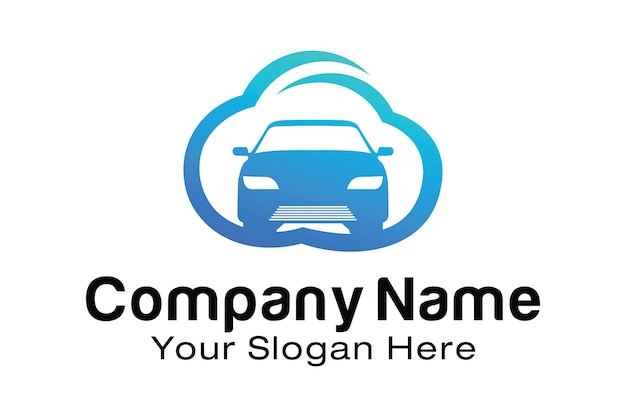 Modèle De Conception De Logo De Nuage De Voiture