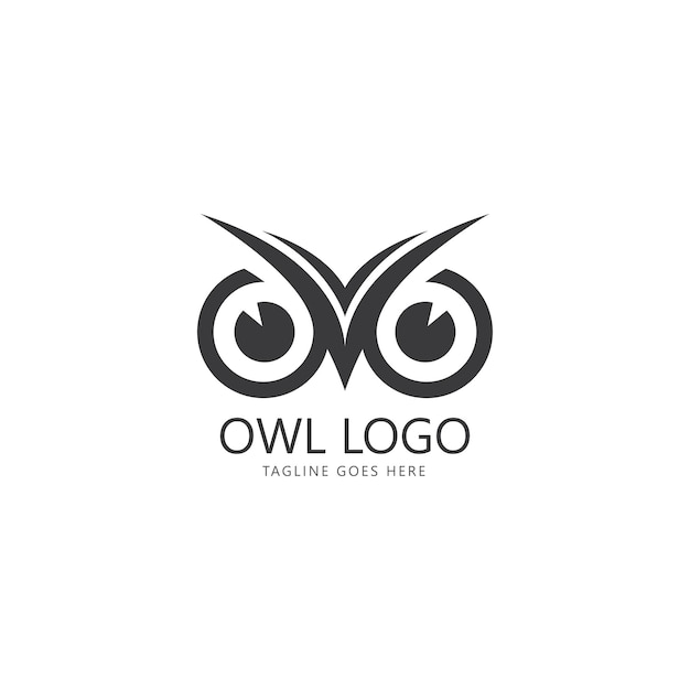 Modèle De Conception De Logo Oeil De Hibou