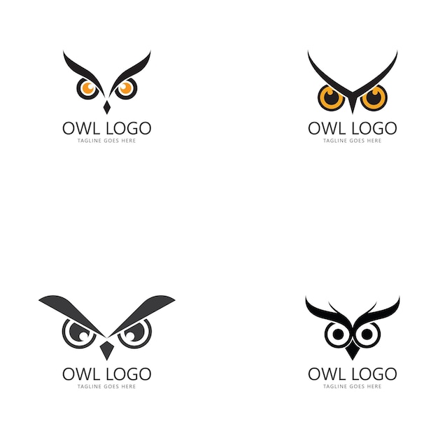 Modèle De Conception De Logo Oeil De Hibou