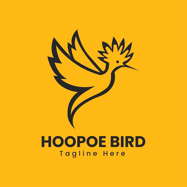 Modèle De Conception De Logo D'oiseau Hoope