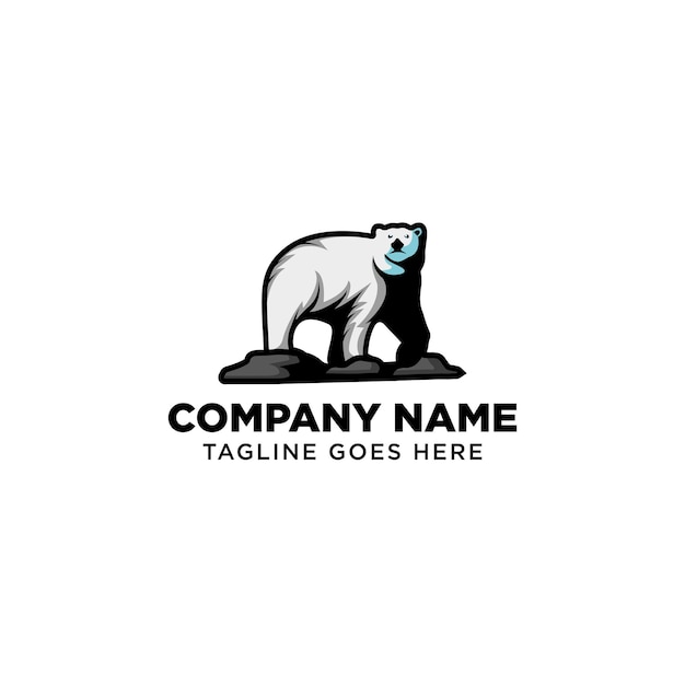 Modèle De Conception De Logo Ours Polaire