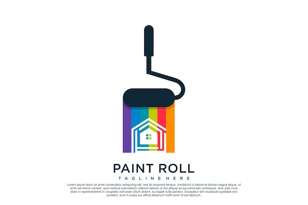 Modèle De Conception De Logo De Peinture Avec Un Concept Créatif Unique Premium Vector