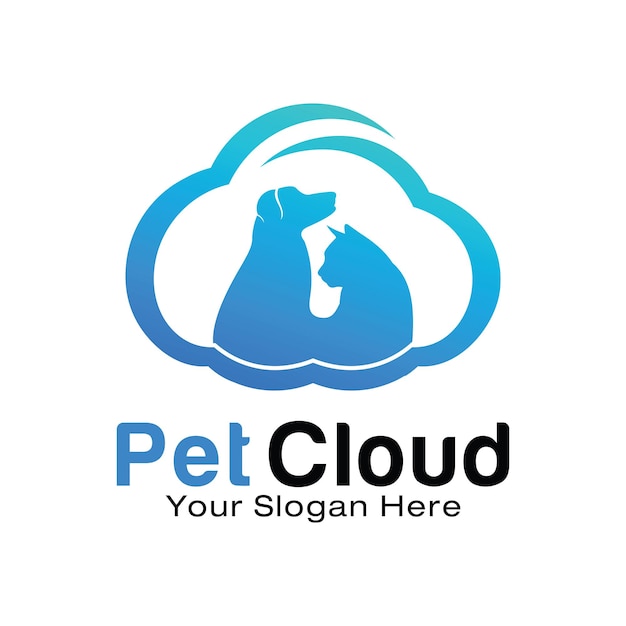 Modèle De Conception De Logo Pet Cloud