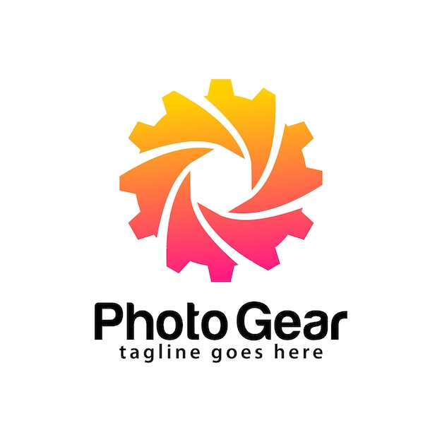 Modèle de conception de logo Photo Gear