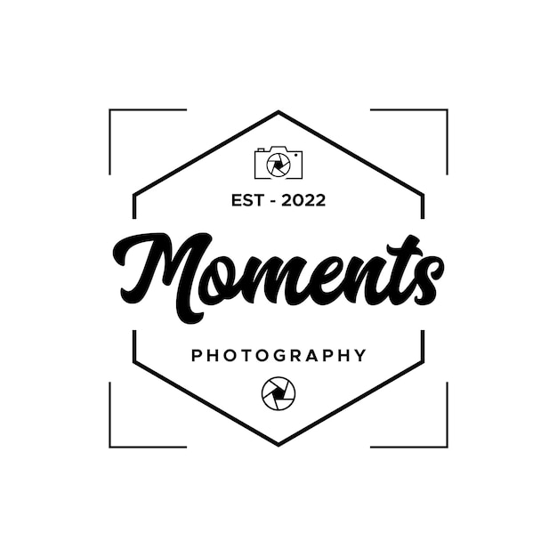 Modèle De Conception De Logo De Photographie D'appareil Photo Moderne