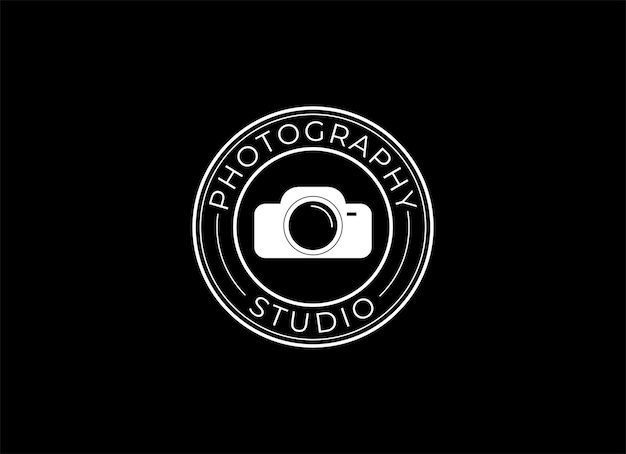 Modèle De Conception De Logo De Photographie. Insigne De Vecteur Minimaliste. Studio De Photographie