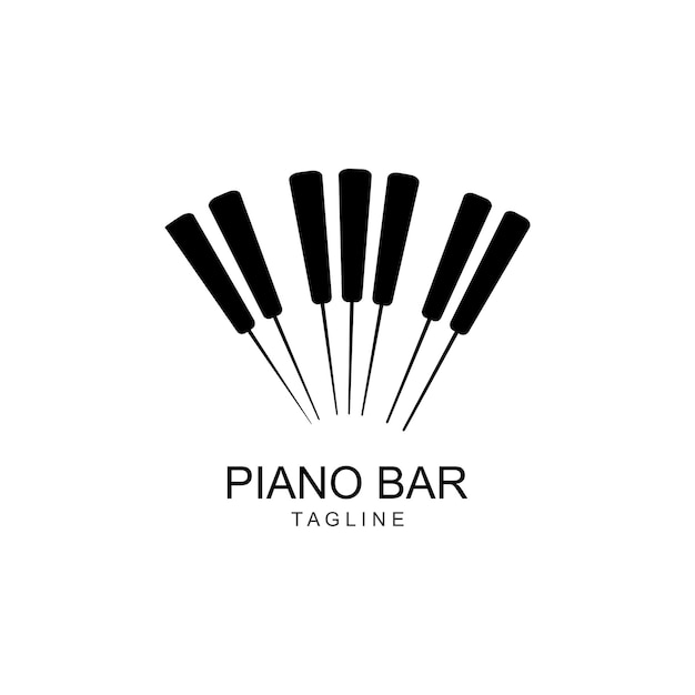 Vecteur modèle de conception de logo de piano illustration vectorielle